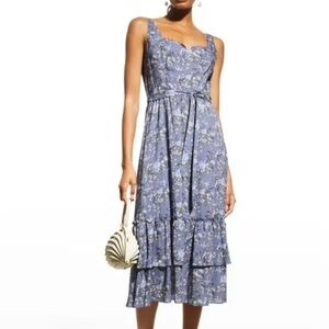 NWT PAIGE Michelada Midi Dress Coastal Romantic Soft Girl Summer Cottagecore L